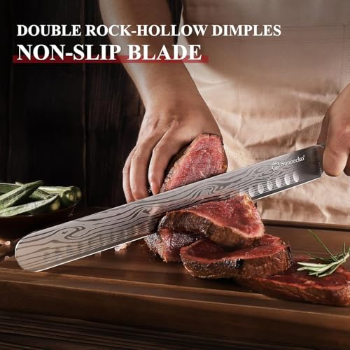 Sunnecko 12 Inch Carving Knife,Brisket Knife for Roasts and Turkey - color: 12 inch Carving Knife