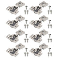 Blum Compact BLUMOTION Hinge (4 Kits), 1/2" Overlay, 105° Opening Angle, Steel, Integrated Soft-Close Hinges for Face Frame Cabinets - size: 4 KITS, style: With Screws