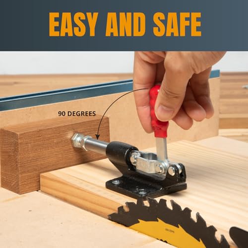 POWERTEC Push Pull Toggle Clamp, 500lbs Holding Capacity, 305CM Quick Release Push Pull lever Clamp, Stroke Clamp for Welding, Woodworking Jigs and Fixtures, Pocket Hole Jigs, CNC (20318) - size: 305CM, 1PK