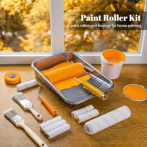 Mister Rui Paint Roller Kit with Extension Pole 20 Pieces Painting Kit