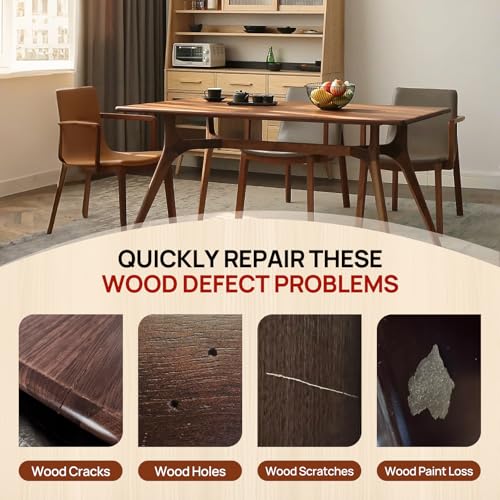 Boncart Wood Furniture Repair Kit, Wood Touch up Fillers - color: 5 Dark Colors