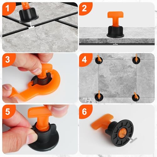 Storystore 250PCS Tile Leveling System Kit, 1/16 Inch Tile Spacers - size: 250pcs