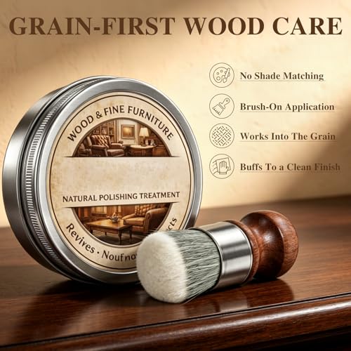 Furniture Balm, Advanced Formula for Wood Scratch Repair, Helps Prevent Cracking & Enhances Texture, Ideal for Furniture & Wood Grain Touch-Ups (150g)