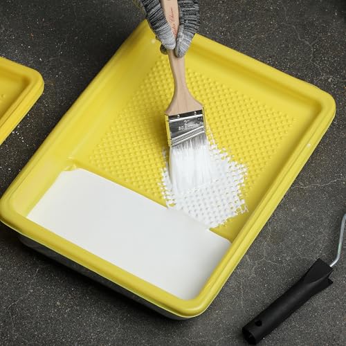 Bates- Paint Tray Liner, 9 Inch, 10 pcs, Yellow Paint Pans Trays - color: Yellow, size: 10 Pack 9 Inch