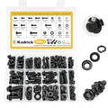 KADRICK 300PCS Flange Hex Bolt Kit. M6 x1.0 M8 x1.25 M10-1.25(12mm to 35mm) - size: M6 M8 M10 300Pcs Flange HEX