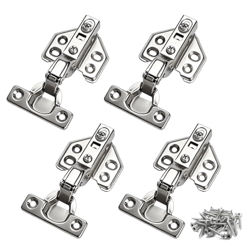 4 Pack Soft Close Cabinet Hinges 26mm, Inset Hinge for Kitchen - size: 26mm
