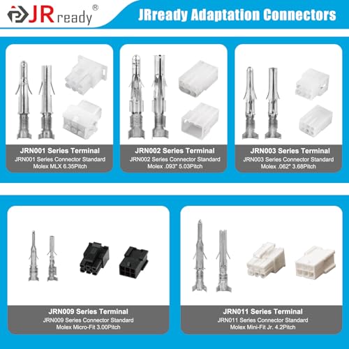 JRready ST6528 Terminal Removal Tool Pins Connector Kit Wire Crimp Male Female Terminals Car Electrical Automotive Single Contact Standard Molex MLX/093/062/Micro-Fit/Mini-Fit Jr. 220Pairs Terminal - color: 220Pairs Std Molex with Pin Removal Tool