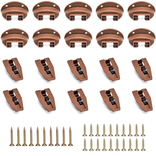 Surf Turtle 10 Pack Plastic Center Mount Drawer Track Guide Glides - style: 10 Pack