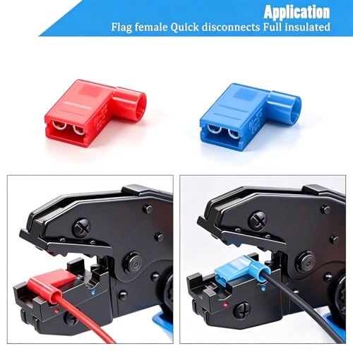 Twidec/Ratchet Crimp Pliers Crimping Tool Ratchet Terminal Crimper Wire Crimp Tool For Crimping Tubular Terminals Nylon Flag Spade Female Connectors HS-07FL - style: HS-07FL