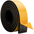 Neoprene Foam Weather Stripping, 2 Inch Wide X 3/8 Inch Thick, Door Jamb Seal Strip with Adhesive Backing for Doors & Windows, Total 6.5 Feet Long - size: 2in * 3/8in * 6.5FT