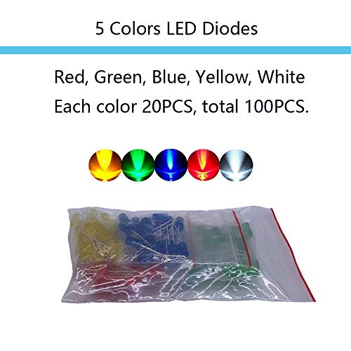 Electronic Component Kit Total 1390 Pcs, LED Diodes