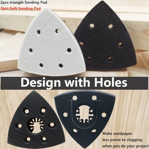 FOWOK 89Pcs Oscillating Tool Sanding Pads Kit for Finishing Detail Sanding - style: 89Pcs