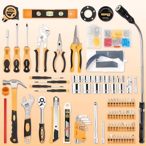 Tool Kit for Home, Basic Tool Set with Magnetic Pickup Tool - color: Three-layer