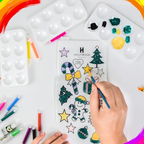 3 PCS Rectangular Paint Tray Palettes for Kids,Plastic Paint with 8 Wells - color: 3pcs White