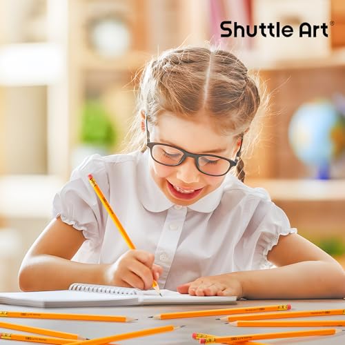 Shuttle Art 2000 Pack #2 HB Pencils Pre-Sharpened, Bulk Pencils with Erasers