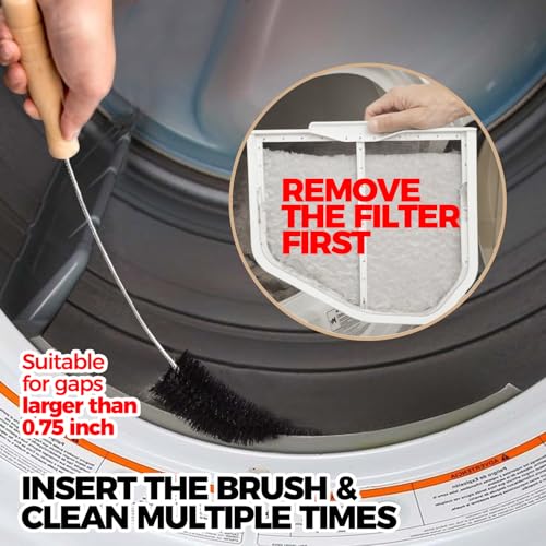 Holikme Dryer Vent Cleaner Kit, 2 Pcs Replacement Lint Brush for Vent Trap - size: Upgrade 2Pack