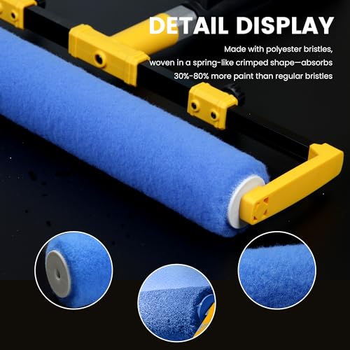 VOOMEY 18 Inch Paint Roller Replacement Kit, Polyester Covers & Liners - size: 5 Pcs 18" Tray Liners & 4Pcs 18" Paint Roller