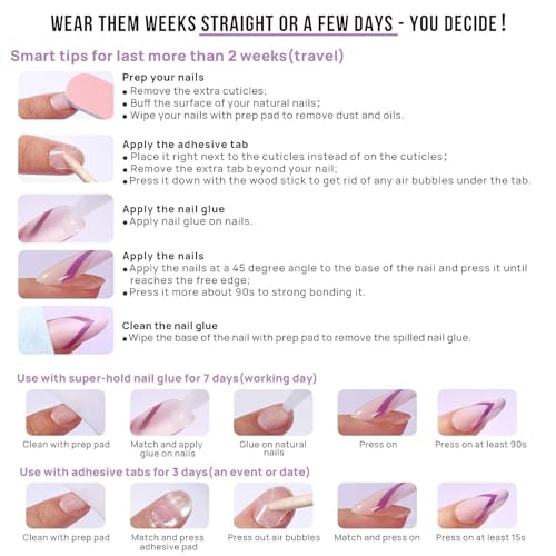 BTArtbox Press On Nails, Vanilla Glazed, Short Square, White Chrome, 32Ct - color: A-Vanilla Glazed
