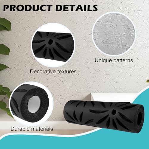 9 in Poinsettia Style Texture Roller for Walls and Ceilings