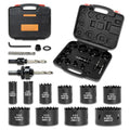 Hole Saw Kit for Wood Metal Plastic, Bi-Metal Cutter Set, 10PCS - color: Black