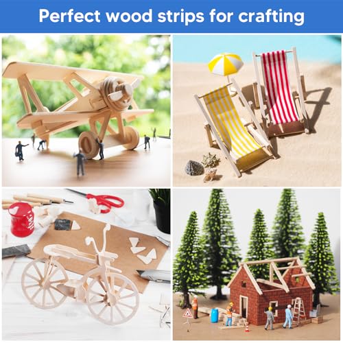 30 Pieces Balsa Wood Sticks 1/2 x 1/2 x 12 Inch Wood Strips Balsa Square Wooden Dowels Hardwood Unfinished Wood Sticks for Crafts DIY Projects Models Making Supplies - color: 12” X 1/2” X 1/2” 30Pcs