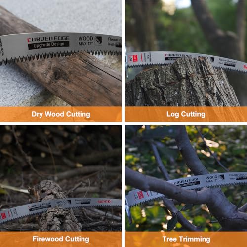 5 Pack 15 Inch 6 Tpi Curved Edge Reciprocating Saw Blades for Tree Pruning