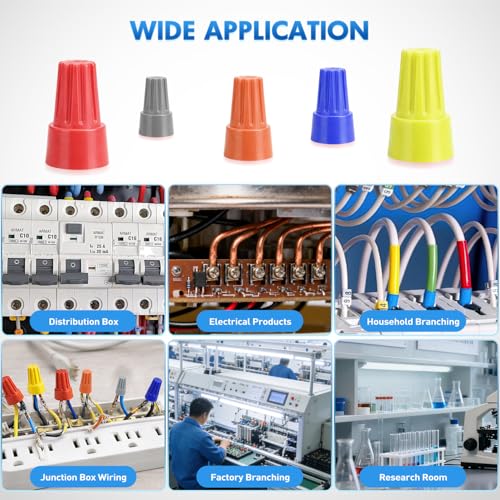Nilight 120PCS Yellow Wire Connectors Kit 16-14 AWG Electric Wire Caps - color: 120PCS 16-14# Wire Caps