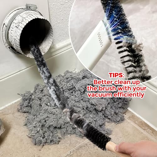 Holikme Dryer Vent Cleaner Kit 8 Pack - Household Cleaning Supplies,Long Flexible Refrigerator Coil Brush Radiator Brush,Dryer Lint Brush Home Essentials for Lint Trap Dust Vacuum Brush - size: Long 8Pack