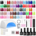 Beetles Gel Nail Polish Kit with U V Light - 80Pcs 55 Colors Gel Nail Kit - color: 0 - Color Enchantment