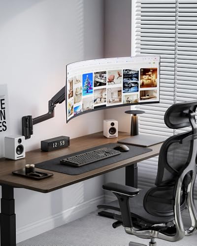 Single Wall Mount Monitor Arm for 17-49" Ultrawide Screens - size: Single