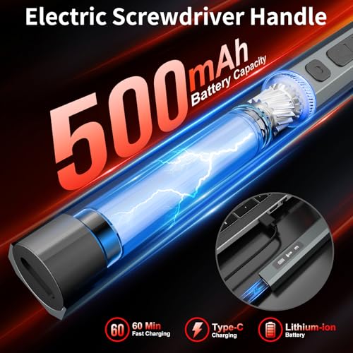 SHARDEN 29 iN 1 Upgraded Mini Electric Screwdriver With Screen Display(Red) - color: Upgraded-red