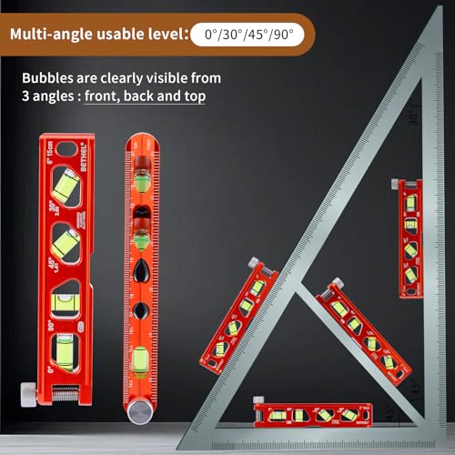 BETHEL 6 Inch Magnetic Torpedo Level Aluminum Alloy Leveltool Orange - color: Orange 6in
