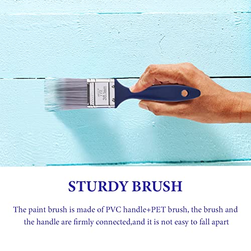 Household Mini Paint Roller Kit, 4 Sponge Paint-Roller-Head + 2 Fabric Roller-Head +1 Plastic Paint Tray + 1 Roller Handle +1 Pant Brush fits Home Painting & Smaller DIY Projects(Color:Blue)