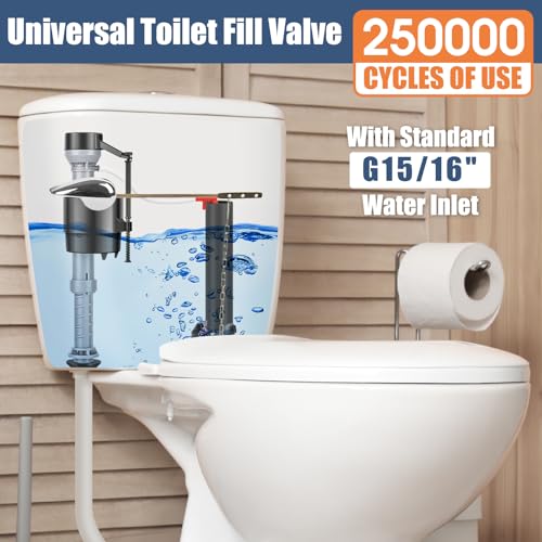 Universal Toilet Flusher Replacement Kit, Water-Saving & Height Adjustable Fill Valve, 2-Inch Flapper, Quiet & Anti-Siphon Toilet Repair Kit Inside Tank, Easy to Install (Red, 2-Pack) - color: Red