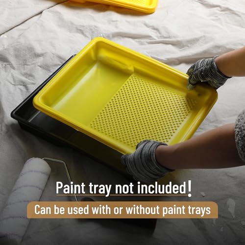 Bates- Paint Tray Liner, 9 Inch, 10 pcs, Yellow Paint Pans Trays - color: Yellow, size: 10 Pack 9 Inch