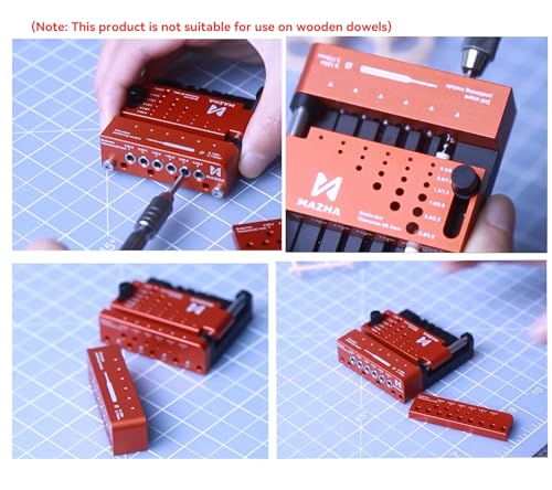 Round Rod Center Locator and Drill Shank Positioning Module Drill Guide Jig Punching Hole Locator Drilling Tool for Model Building Tool, Figure DIY Modification,Crafts (Art Deco Set)