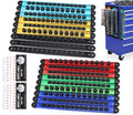 18-Piece Magnetic Socket Holder Organizer Set (Holds 240 Sockets), Heavy Duty 1/2, 3/8, 1/4-Inch Socket Racks Premium Quality Socket-Clip Rail Holder Aluminum Sockets Rack Kit for Tool Box Drawer - style: 18-Piece Alum. Master Set (Holds 240)