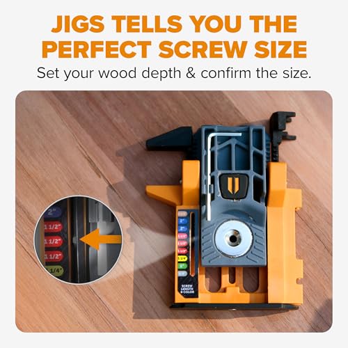 BORA Automatic Pocket Hole Jig Kit with 3in Face Clamp 50pc Screws - size: Mini Jig w/ Clamp