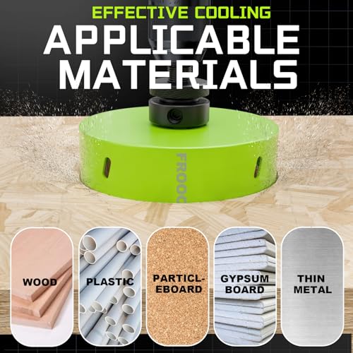 1"(25mm) Bi-Metal Hole Saw with Arbor - Multi-Material Cutting Kit for Thin Iron, Wood & Drywall - High-Speed Steel Teeth with Smooth Cutting Edge, Fast Chip Removal & Bonus Dust-Proof Bag - size: 1"(25mm)