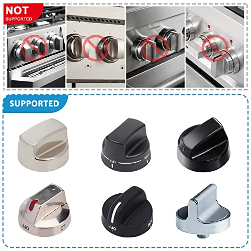 Gas Stove Knob Safety Covers | Oven Lock Baby Proofing - Heat Resistant - color: Black