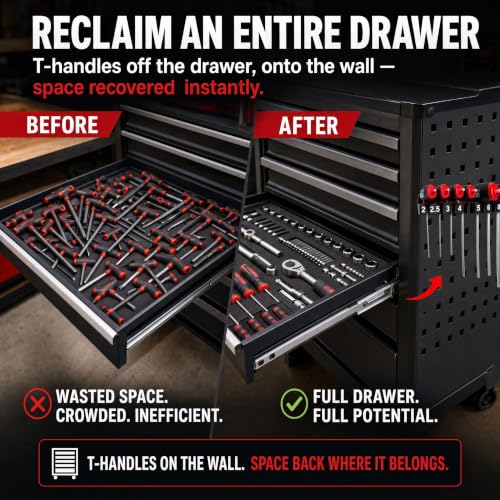 Magnetic T-Handle Allen Wrench Holder