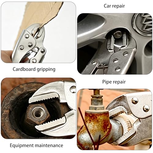 4-inch Locking Pliers, Curved Jaw with Wire Cutter - size: 4-Inch