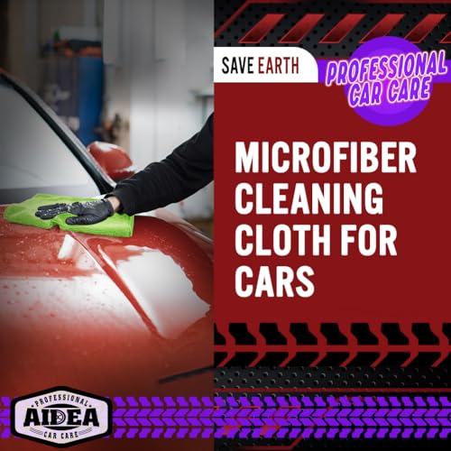 AIDEA Microfiber Cleaning Cloth-20PK, Microfiber Towels for Cars, 12"×12" - color: Green, size: 20PK