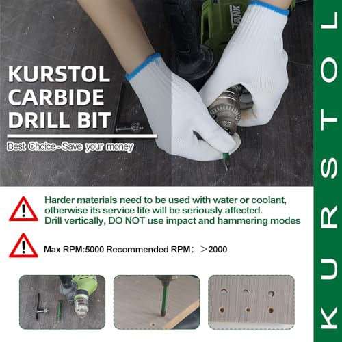 Masonry Diamond Drill Bit - 10pcs 3/16"-1/2" Concrete Diamond Hole Saw Set for Wood Plastic Brick Ceramic Tile Etc, Triangle Shank Fixed on Drills - size: 5/6/8/10/12mm*2, style: Triangle Shank