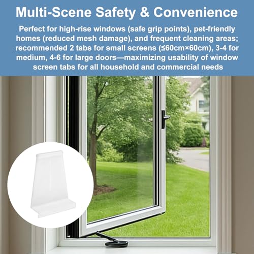 Screen Lift Tabs 30pcs White Plastic Universal Spline Channel Pull tabs