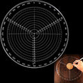 Frienda 300 mm/ 12 Inch Round Center Finder Compass Lathe Centering Tool Circle Gauge for Drawing Circles, Lathe Work and Woodturners, Round Template Clear Acrylic Drawing Circles Diameter
