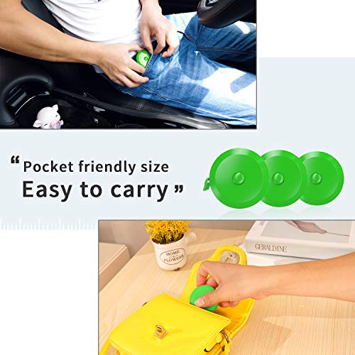 DiCUNO 3-Pack Soft Retractable Measuring Tape, 60-Inch 1.5 Meter, Green - color: Green*3pcs