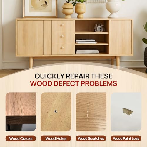 Boncart Wood Furniture Repair Kit, Wood Touch up Fillers - color: 5 Light Colors