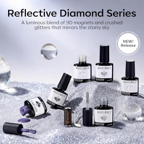 modelones Gel Nail Polish Set 6 Colors Jelly Black White Blue Purple - color: A A1 White Blue Purple Shades