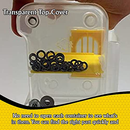 Hardware Tackle Box storage with Patented Removable Compartment Organizer and Reversible Carrying Case for Screws, Nuts and Bolts, WVE9420
